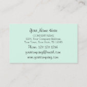 Flamant rose Aqua Diamond carte de visite (Dos)