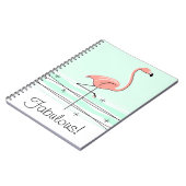 Flamant rose Aqua Fabulous ! carnet (Côté gauche)