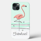 Flamant rose Aqua "Fabulous !" coque ipad (Verso)