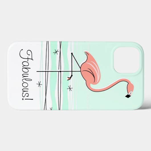 Flamant rose Aqua "Fabulous !" coque ipad (Verso (horizontal))