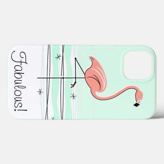 Flamant rose Aqua 'Fabulous ! ' iPad Mini coque (Verso (horizontal))