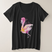 Flamant rose aquarelle (Design devant)