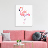 Flamant rose Aquarelle Peinture Toile Art Imprimer (Insitu(Salon))