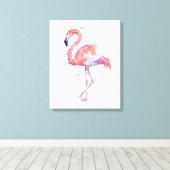 Flamant rose Aquarelle Peinture Toile Art Imprimer (Insitu (Plancher de Bois))