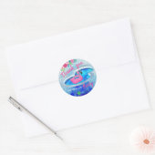 Flamant rose autocollant Parties scintillant, pisc (Enveloppe)