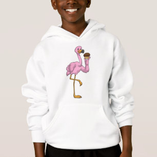 Flamant rose avec muffin