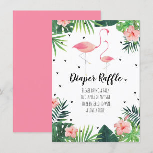 Flamant rose Baby shower à thème Déchets Carte Ra