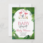 Flamant rose Baby shower Invitation (Devant)