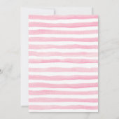 Flamant rose Baby shower Invitation noir blanc (Dos)