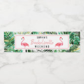 Flamant rose Bachelorette Bouteille Étiquettes (Étiquettes simples)