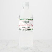 Flamant rose Bachelorette Bouteille Étiquettes (Devant)