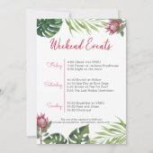 Flamant rose Bachelorette Week-end Fête Invitation (Dos)