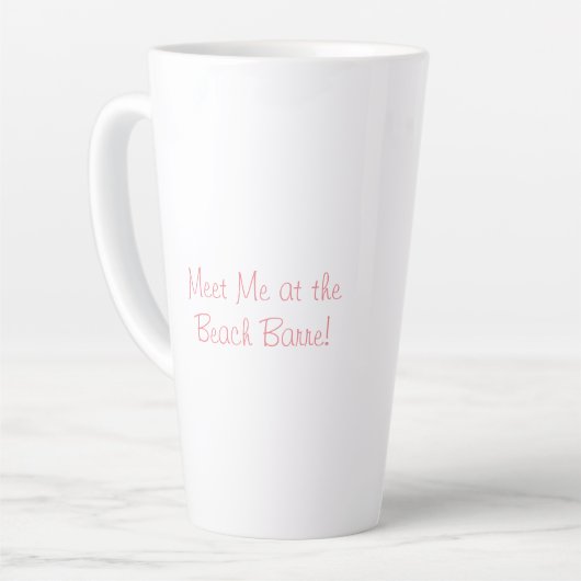 Flamant rose Beach Barre Latte Mug (Angle gauche)