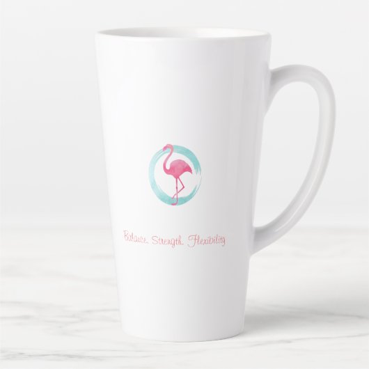 Flamant rose Beach Barre Latte Mug (Droite)