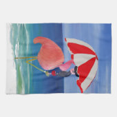 Flamant rose Beach Serviette de cocktail (Horizontal)