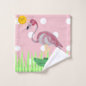 Flamant rose bébé Alligator Serviette de bain ense (Gant de toilette)