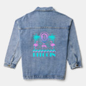 Flamant rose Bitcoin Crypto Retro 80s (Verso)