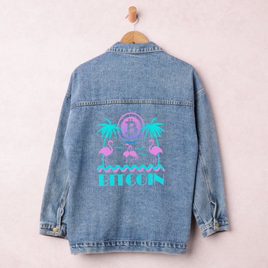 Flamant rose Bitcoin Crypto Retro 80s (Hangar)