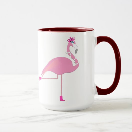 Flamant rose Black 15 oz Ringer Mug (Droite)