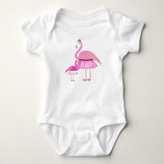 Flamant rose - Body bébé en jersey (Devant)