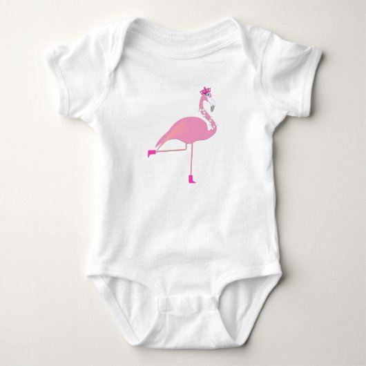 Flamant rose - Body bébé en jersey (Devant)