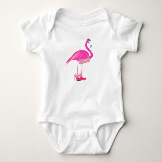 Flamant rose - Body bébé en jersey (Devant)