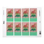Flamant rose Boîtes Étiquettes (Feuille entière)
