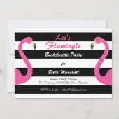 Flamant rose branché Bachelorette Party Invitation (Devant)