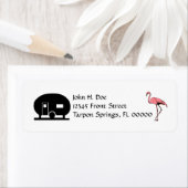 Flamant rose Canned Ham Travel Trailer Étiquettes (En situation)