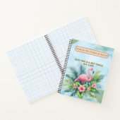 Flamant rose Carnet spiral avec devis personnalisé (Intérieur)