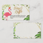 Flamant rose - Carte de rabat (Devant / Derrière)