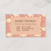 Flamant rose Carte de visite d'inspiration Art déc (Devant)