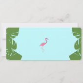Flamant rose Carte d'embarquement RSVP Destination (Dos)