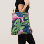 Flamant rose chic Sac fourre-tout (De près)