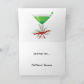 Flamant rose Cocktail Carte de Noël - SRF (Intérieur)