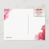 Flamant rose/Coeur - Carte postale/Vorlage (Dos)