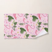 Flamant rose Collection d'été Un design 8 (Serviette à main)
