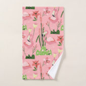 Flamant rose Collection été Un design 4 (Serviette à main)