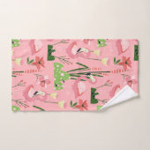Flamant rose Collection été Un design 4 (Serviette à main)