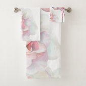Flamant rose Collection Rose Ensemble de serviette (En situation)