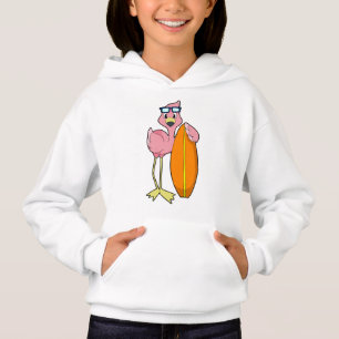Flamant rose comme Surfer avec Surfboard.PNG