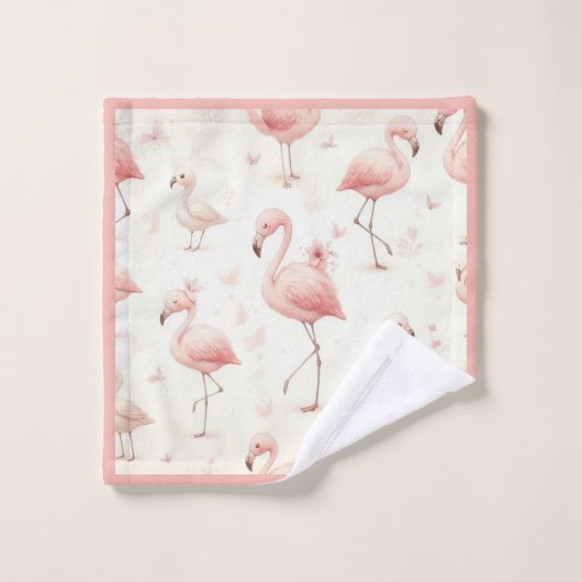 Flamant rose coupé (Gant de toilette)