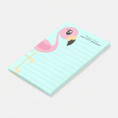 Flamant rose Cute Tropical Kids Post-it Notes (Incliné)