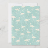 Flamant rose d'aquarelle Baby shower Invitation (Dos)