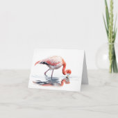 Flamant rose de carte de note (Devant)