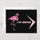 Flamant rose de carte postale J'ai déplacé Nouvell (Devant / Derrière)