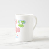 Flamant rose de dessin animé Chine Mug (Devant droit)