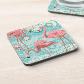 Flamant rose de Dessous de verre en plastique Impr (Côté gauche)