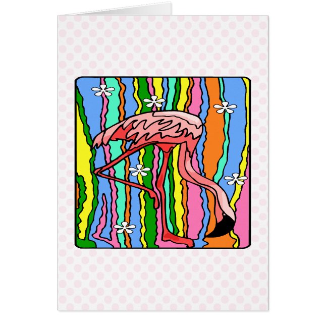 Flamant rose de Flower power (Devant)