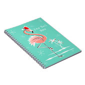 Flamant rose de Noël carnet de texte (Côté Droit)